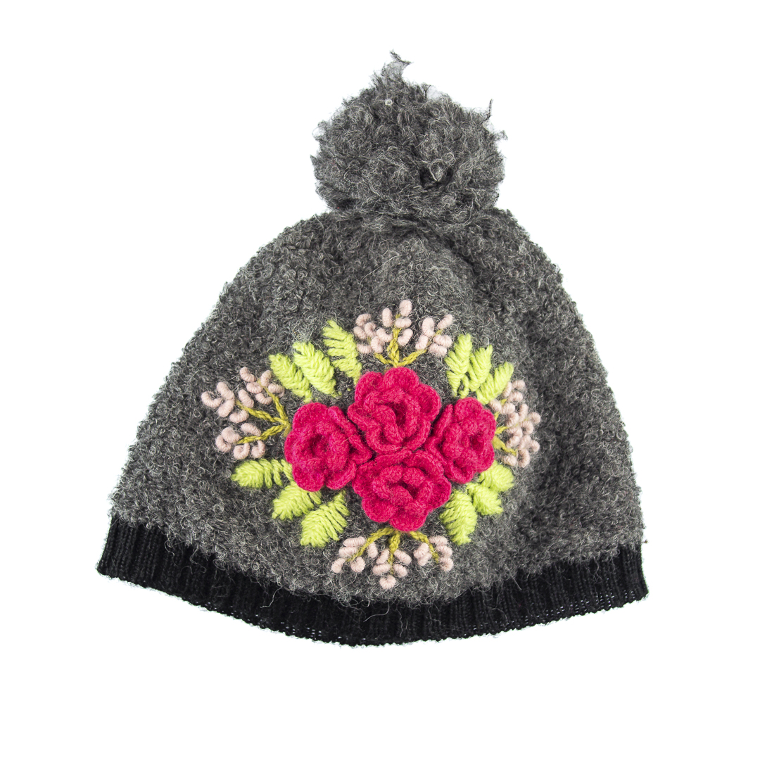 Gorra de alpaca buclé